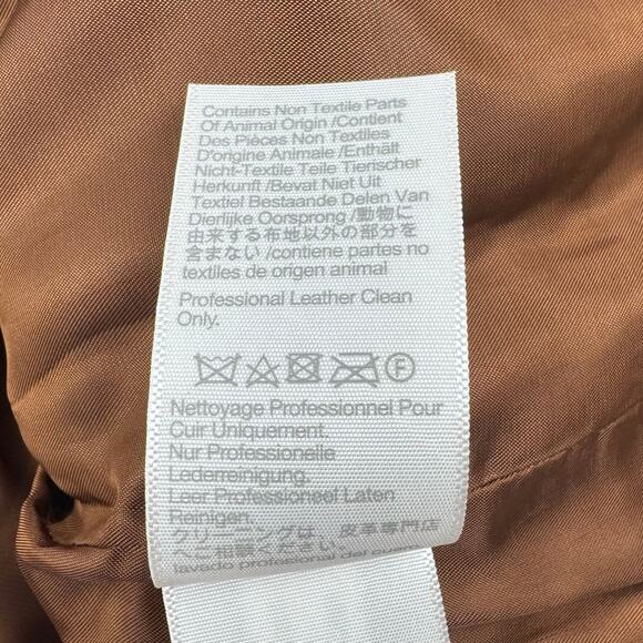 Madewell Women’s The Kline Leather Blazer Size 2 Soft Mohagany - Picture 13 of 16